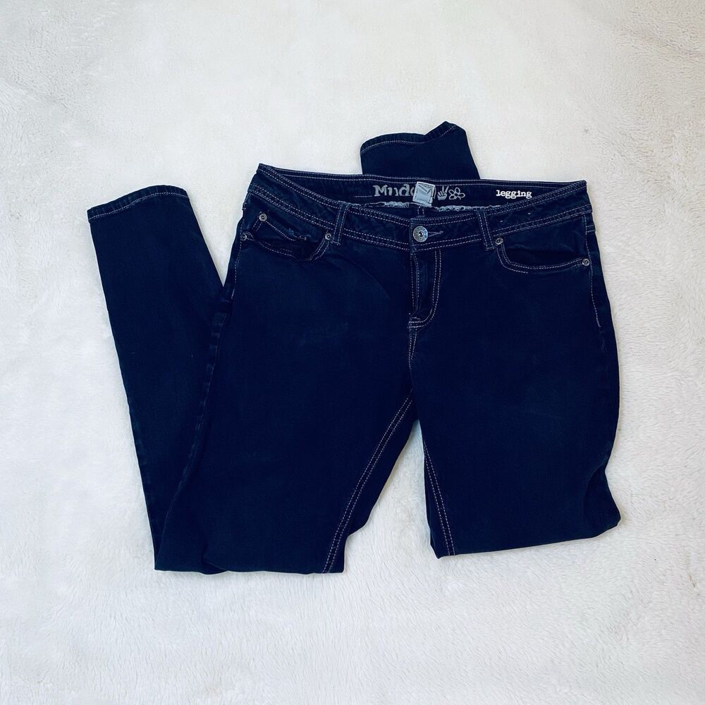 Mudd Y2K Dark Wash Low Rise Skinny Legging Jeans Size 15 Stretch Denim